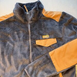 Vintage LL Bean‎ Blue Deep Pile Fleece Jacket Sherpa Sweater Zip Sz XL #505251